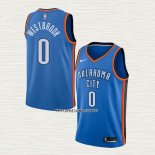 Russell Westbrook NO 0 Camiseta Oklahoma City Thunder Icon Azul