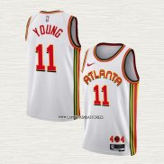 Trae Young NO 11 Camiseta Atlanta Hawks Association 2022-23 Blanco