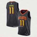 Trae Young NO 11 Camiseta Atlanta Hawks Icon 2018 Negro