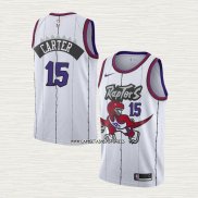 Vince Carter NO 15 Camiseta Toronto Raptors Classic Edition Blanco