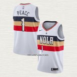 Zion Williamson NO 1 Camiseta New Orleans Pelicans Earned 2019-20 Blanco