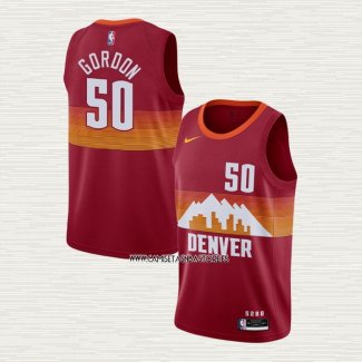 Aaron Gordon NO 50 Camiseta Denver Nuggets Ciudad 2020-21 Rojo