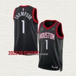 Amen Thompson NO 1 Camiseta Houston Rockets Statement 2023-24 Negro