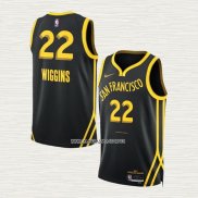 Andrew Wiggins NO 22 Camiseta Golden State Warriors Ciudad 2023-24 Negro