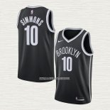 Ben Simmons NO 10 Camiseta Brooklyn Nets Icon 2021-22 Negro