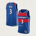 Bradley Beal NO 3 Camiseta Washington Wizards Ciudad 2021-22 Azul