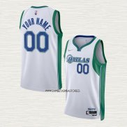 Camiseta Dallas Mavericks Personalizada Ciudad 2021-22 Blanco