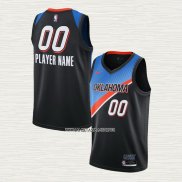 Camiseta Oklahoma City Thunder Personalizada Ciudad 2021 Negro