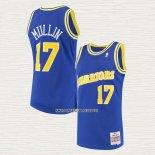 Chris Mullin NO 17 Camiseta Golden State Warriors Mitchell & Ness 1993-94 Azul
