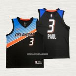 Chris Paul NO 3 Camiseta Oklahoma City Thunder Ciudad 2020-21 Negro