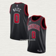 Coby White NO 0 Camiseta Chicago Bulls Statement 2020-21 Negro