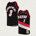 Damon Stoudamire NO 3 Camiseta Portland Trail Blazers Hardwood Classics Throwback Negro