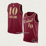 Darius Garland NO 10 Camiseta Cleveland Cavaliers Ciudad 2023-24 Rojo
