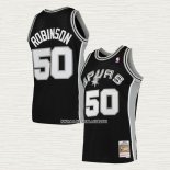 David Robinson NO 50 Camiseta San Antonio Spurs Mitchell & Ness 1998-99 Negro