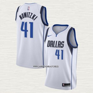 Dirk Nowitzki NO 41 Camiseta Dallas Mavericks Icon Blanco