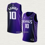 Domantas Sabonis NO 10 Camiseta Sacramento Kings Statement 2023-24 Violeta