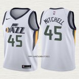 Donovan Mitchell NO 45 Camiseta Nino Utah Jazz Association 2017-18 Negro