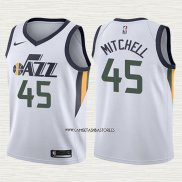 Donovan Mitchell NO 45 Camiseta Nino Utah Jazz Association 2017-18 Negro