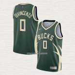Donte DiVincenzo NO 0 Camiseta Milwaukee Bucks Earned 2020-21 Verde
