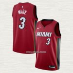 Dwyane Wade NO 3 Camiseta Miami Heat Statement Rojo