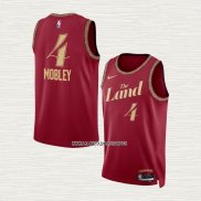 Evan Mobley NO 4 Camiseta Cleveland Cavaliers Ciudad 2023-24 Rojo