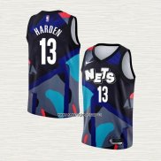 James Harden NO 13 Camiseta Brooklyn Nets Ciudad 2023-24 Negro