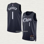 James Harden NO 1 Camiseta Los Angeles Clippers Ciudad 2023-24 Azul