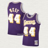 Jerry West NO 44 Camiseta Los Angeles Lakers Mitchell & Ness 1971-72 Violeta