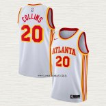 John Collins NO 20 Camiseta Atlanta Hawks Association 2020-21 Blanco