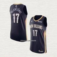 Jonas Valanciunas NO 17 Camiseta New Orleans Pelicans Icon Autentico Azul