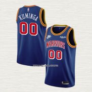 Jonathan Kuminga NO 00 Camiseta Golden State Warriors 75th Anniversary Azul