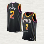 Josh Okogie NO 2 Camiseta Phoenix Suns Statement 2022-23 Negro