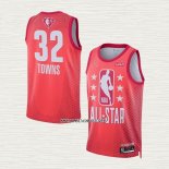 Karl-Anthony Towns NO 32 Camiseta Minnesota Timberwolves All Star 2022 Granate