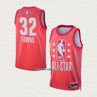 Karl-Anthony Towns NO 32 Camiseta Minnesota Timberwolves All Star 2022 Granate