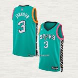 Keldon Johnson NO 3 Camiseta San Antonio Spurs Ciudad 2022-23 Verde