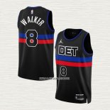 Kemba Walker NO 8 Camiseta Detroit Pistons Statement 2022-23 Negro