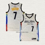 Kevin Durant NO 7 Camiseta Brooklyn Nets Ciudad 2020-21 Blanco