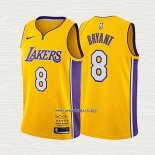 Kobe Bryant NO 8 Camiseta Los Angeles Lakers Retirement 2017-18 Oro