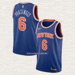 Kristaps Porzingis NO 6 Camiseta New York Knicks Icon Azul