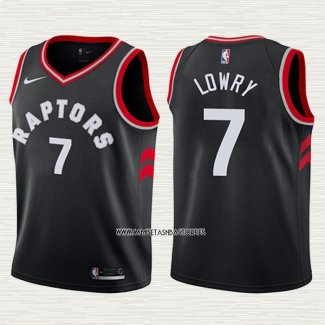 Kyle Lowry NO 7 Camiseta Nino Toronto Raptors Statement 2017-18 Negro