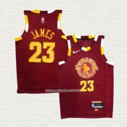 LeBron James NO 23 Camiseta Cleveland Cavaliers Ciudad Rojo