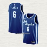 LeBron James NO 6 Camiseta Los Angeles Lakers Classic 2021-22 Azul