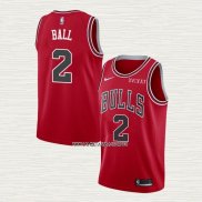 Lonzo Ball NO 2 Camiseta Chicago Bulls Icon 2021 Rojo