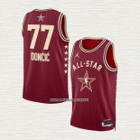 Luka Doncic NO 77 Camiseta Dallas Mavericks All Star 2024 Rojo