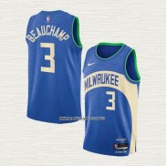Marjon Beauchamp NO 3 Camiseta Milwaukee Bucks Ciudad 2023-24 Azul