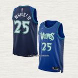 McKinley Wright IV NO 25 Camiseta Minnesota Timberwolves Ciudad 2021-22 Azul