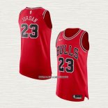 Michael Jordan NO 23 Camiseta Chicago Bulls Icon Autentico Rojo