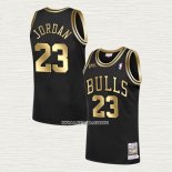 Michael Jordan NO 23 Camiseta Chicago Bulls Retro 1998 NBA Fianls Negro