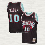 Mike Bibby NO 10 Camiseta Memphis Grizzlies Mitchell & Ness 1998-99 Negro
