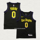 Nick Young NO 0 Camiseta Los Angeles Lakers Ciudad 2019-20 Negro